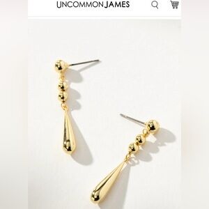 Uncommon James Gold On the List Teardrop Earrings- New